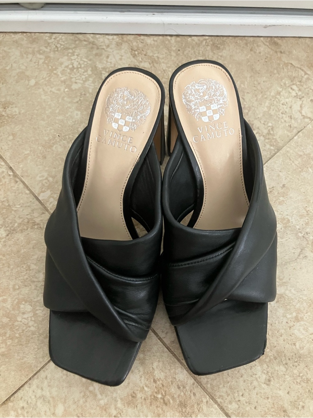 Vince Camuto Elmindi Knotted Platform Sandals in Black 7m